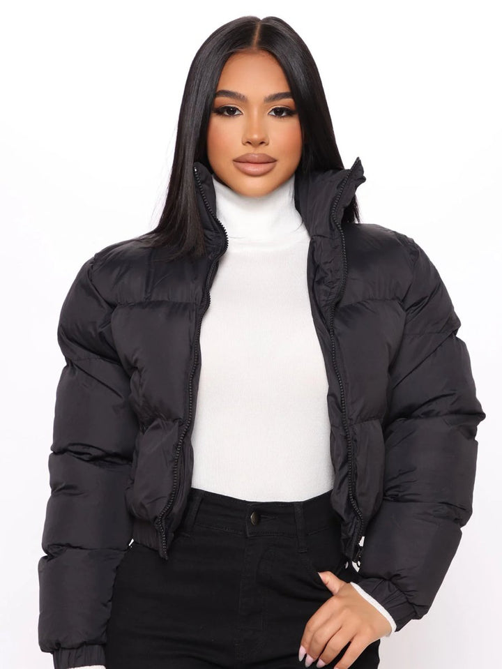 CROPPED MATTE PUFFER JACKET - LUNA