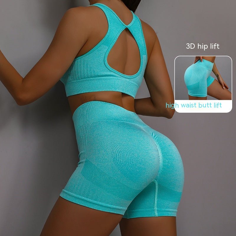 SPORTS BRA & SHORTS SCRUNCH GYM SET - LUNA