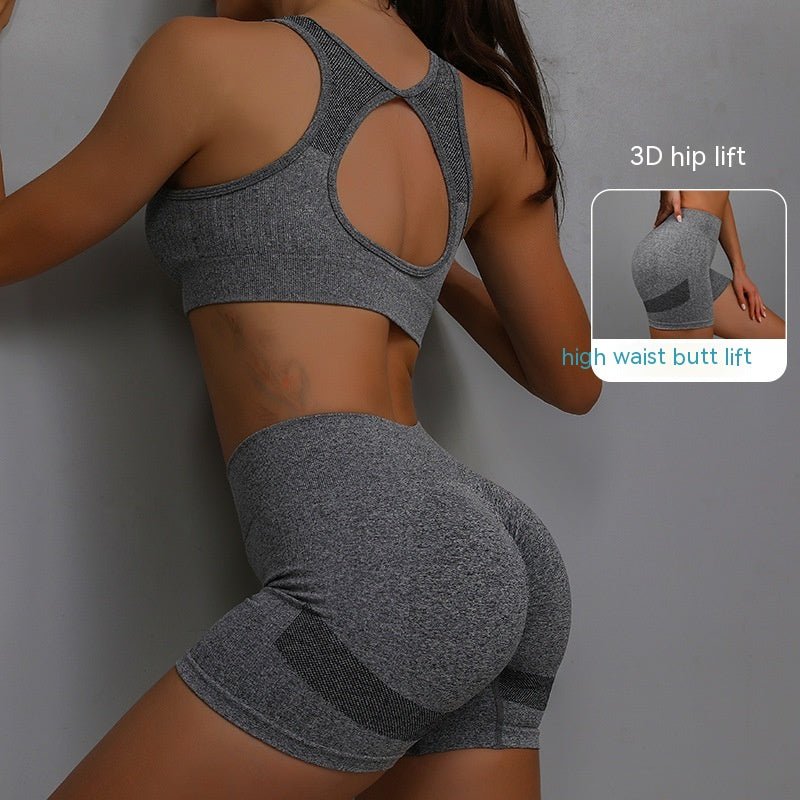 SPORTS BRA & SHORTS SCRUNCH GYM SET - LUNA